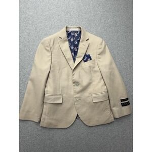 Lauren Ralph Lauren Blazer Boys Small Tan Suit Separate Sailboat Lining Nautical